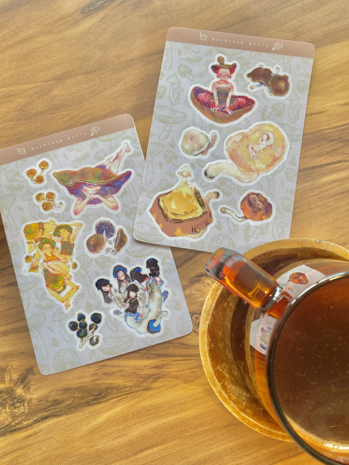 mushroom girls | 2 sticker sheets