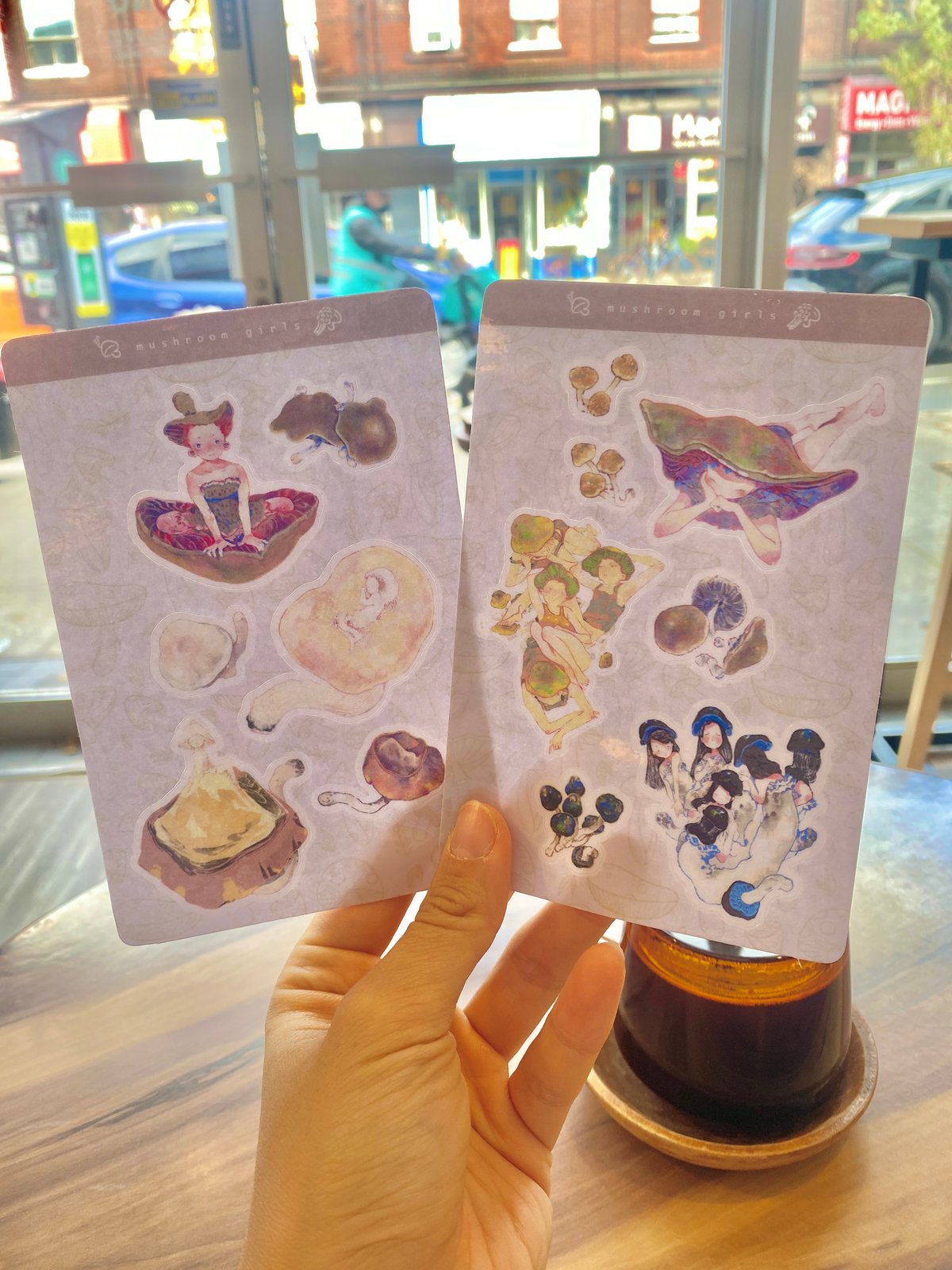 mushroom girls | 2 sticker sheets