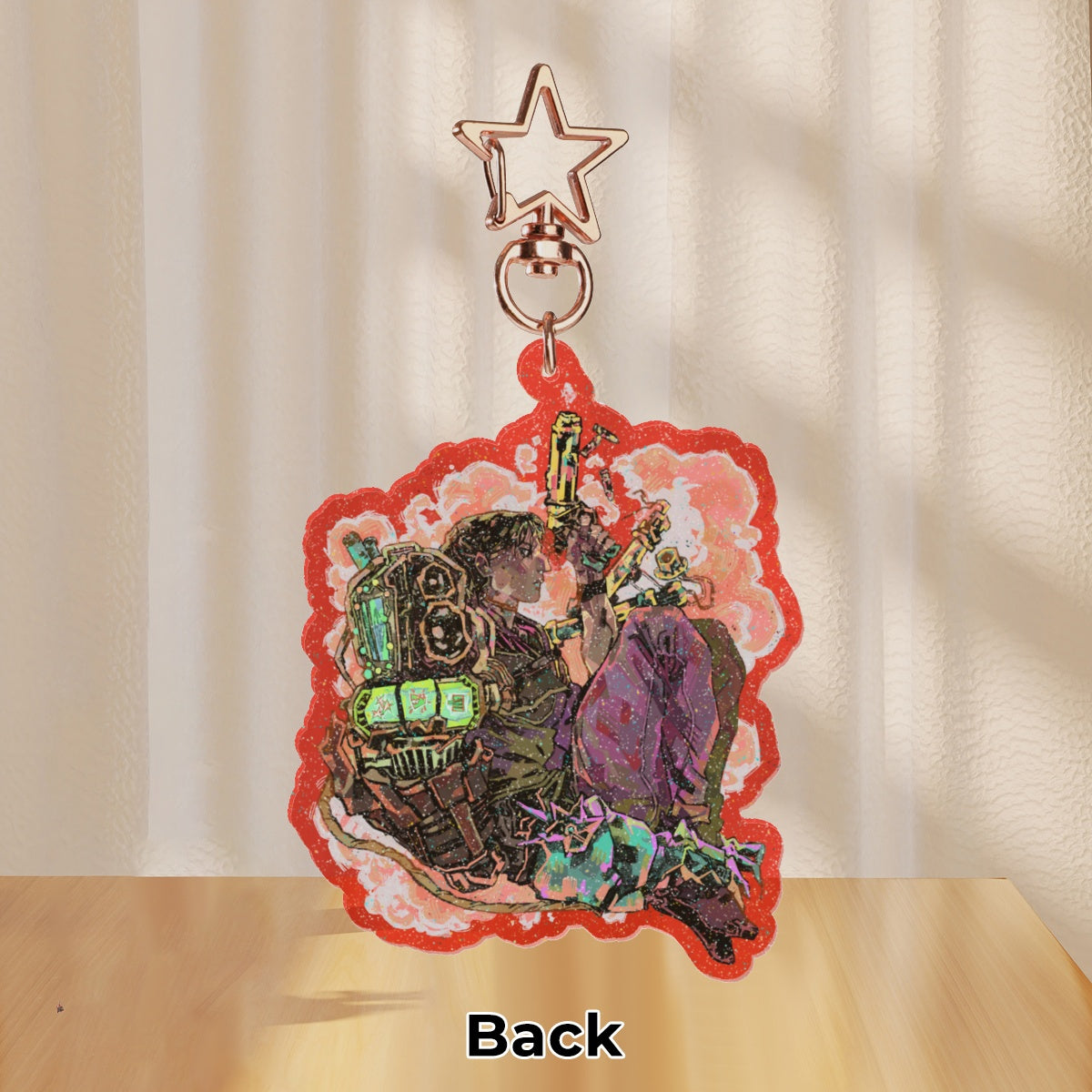 Arcane: Sevika | 7cm glitter colour-edge charm