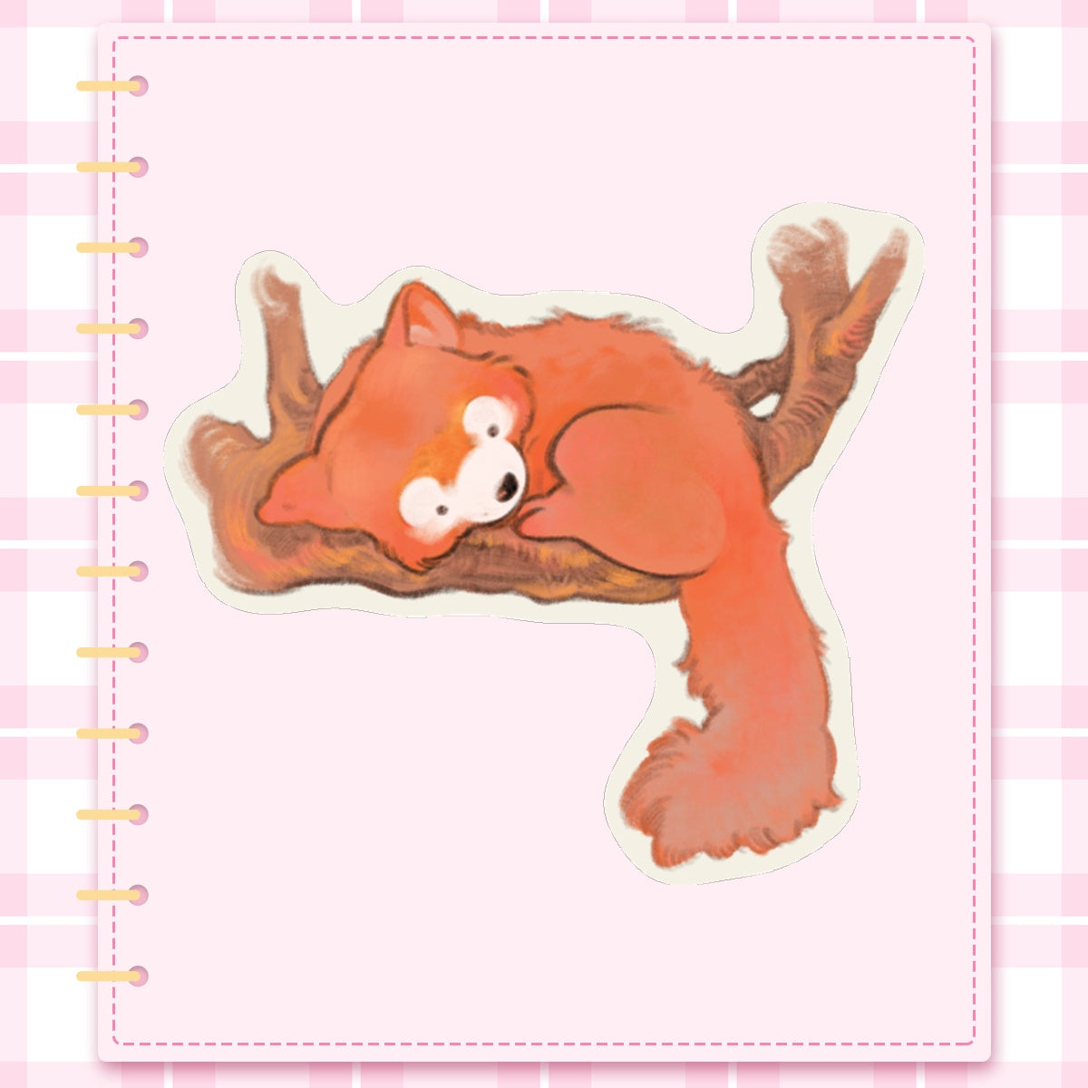 🦊: red panda | 3" sticker