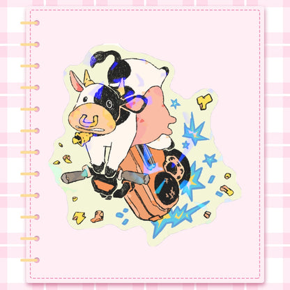 Mario: Cow | 3x3" sticker