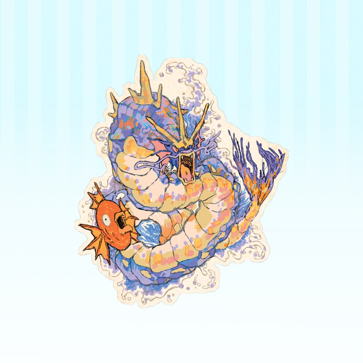 Pokemon: Gyarados | 3x3" sticker