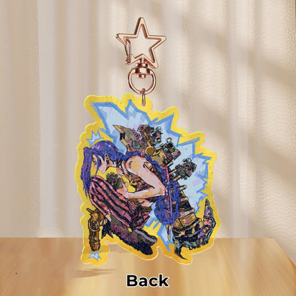Arcane: Jinx | 7cm glitter colour-edge charm
