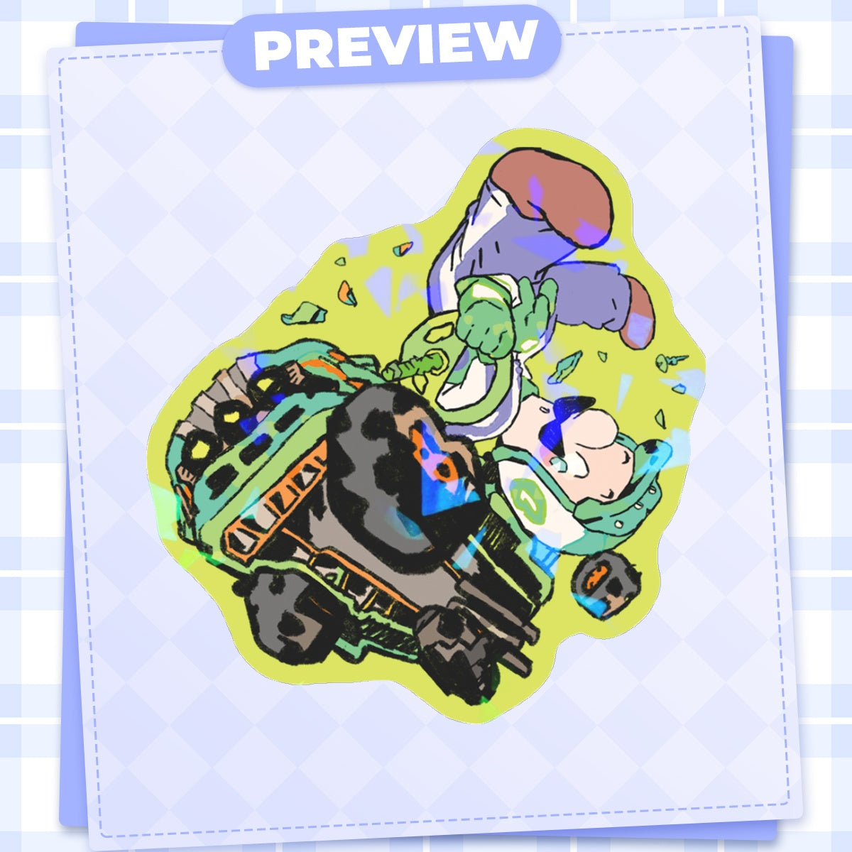 Mario: Luigi | 3x3" sticker