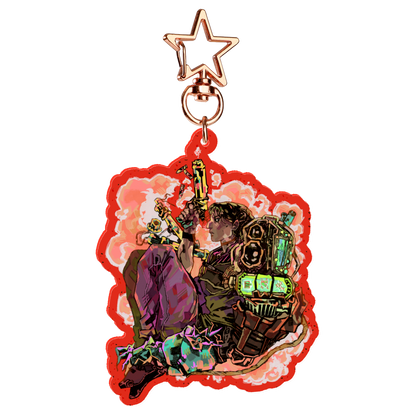 Arcane: Sevika | 7cm glitter colour-edge charm