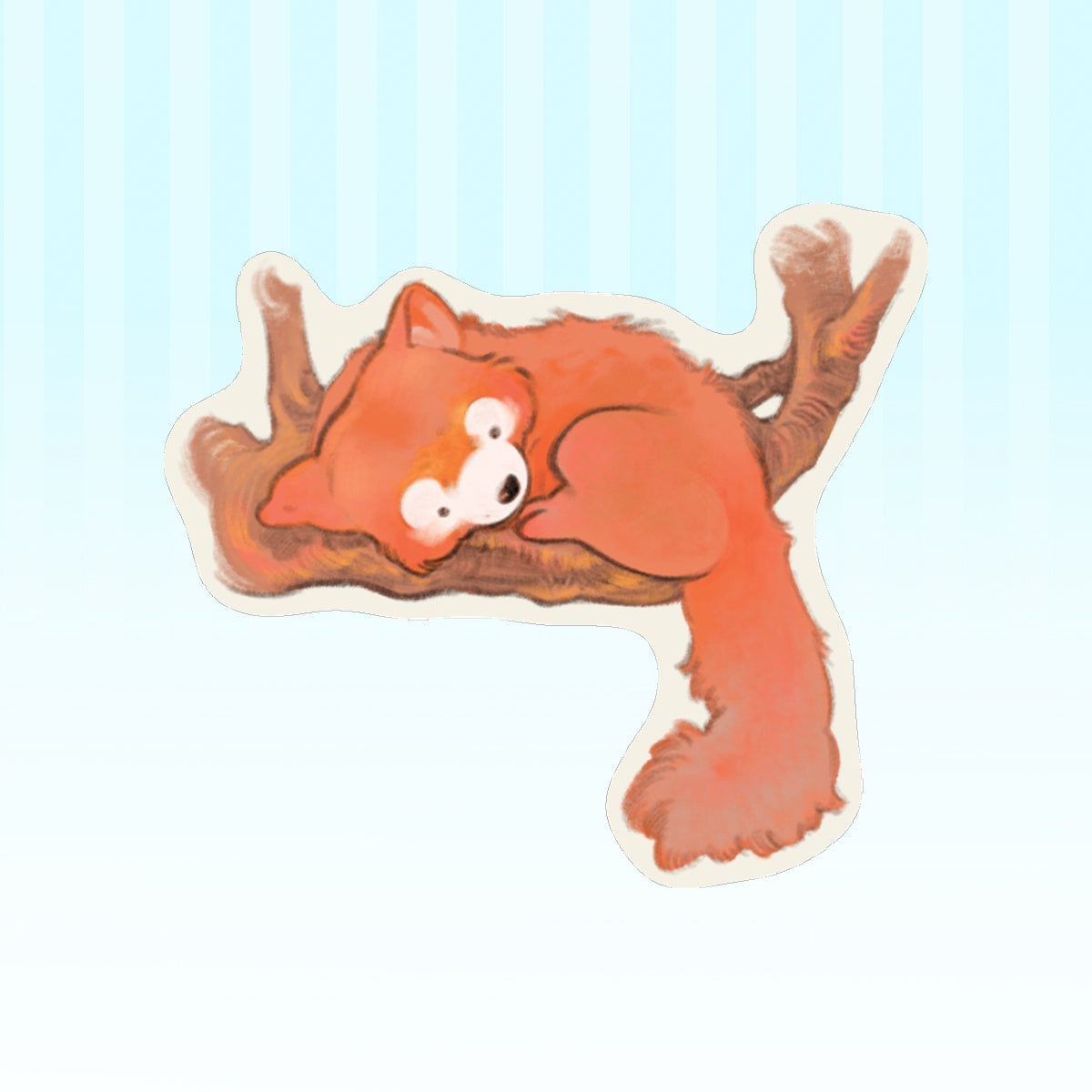 🦊: red panda | 3" sticker