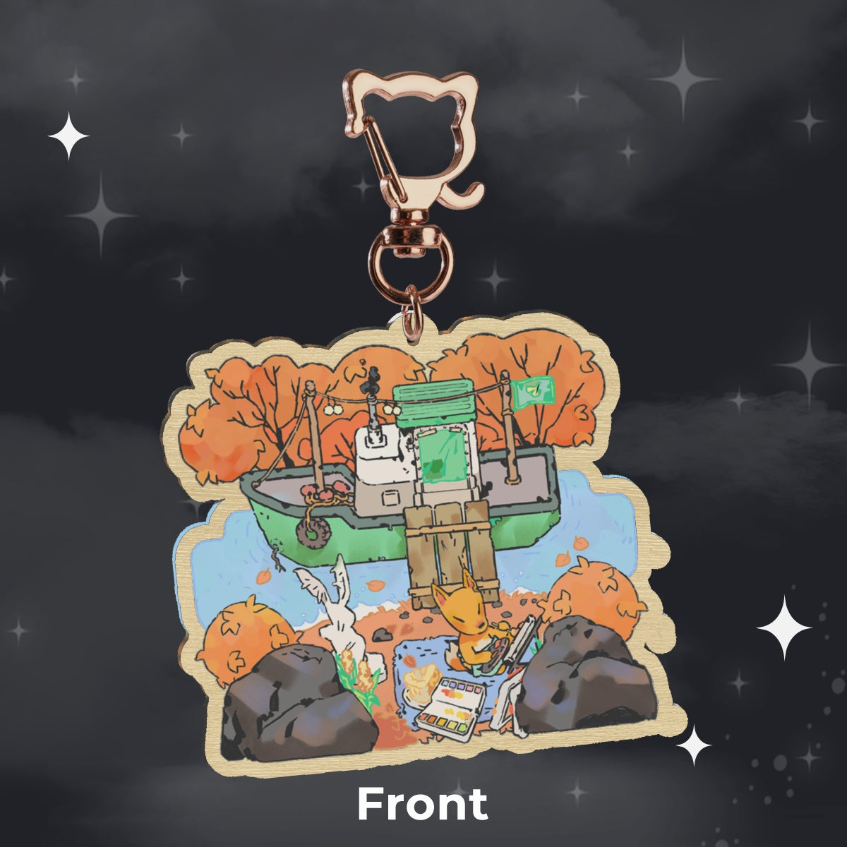 ac: redd | 2.75" wood charm