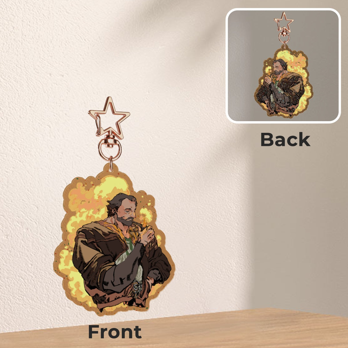 Arcane: Vander | 7cm glitter colour-edge charm