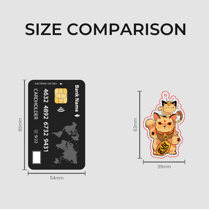 🪩: maneki neko  | 2.75" wood charm