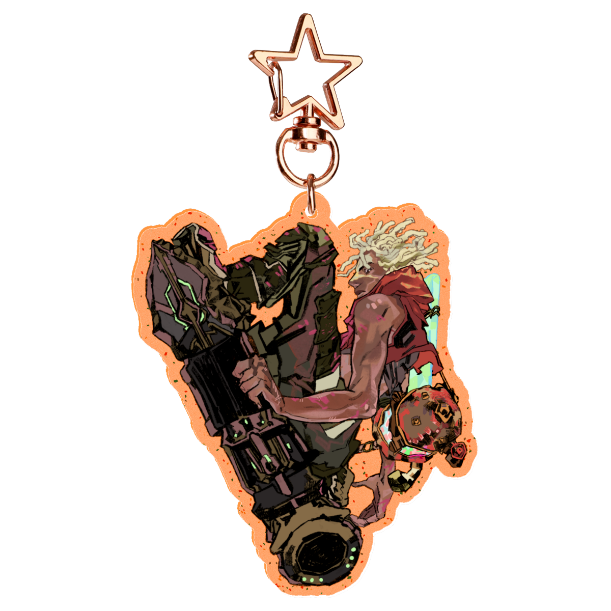 Arcane: Ekko | 7cm glitter colour-edge charm