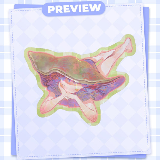 🍄: purple mushroom | 3" sticker