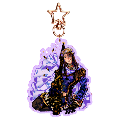 Arcane: Caitlyn | 7cm glitter colour-edge charm