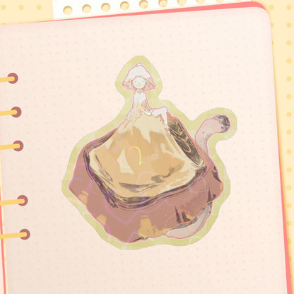 🍄: yellow mushroom | 3" sticker