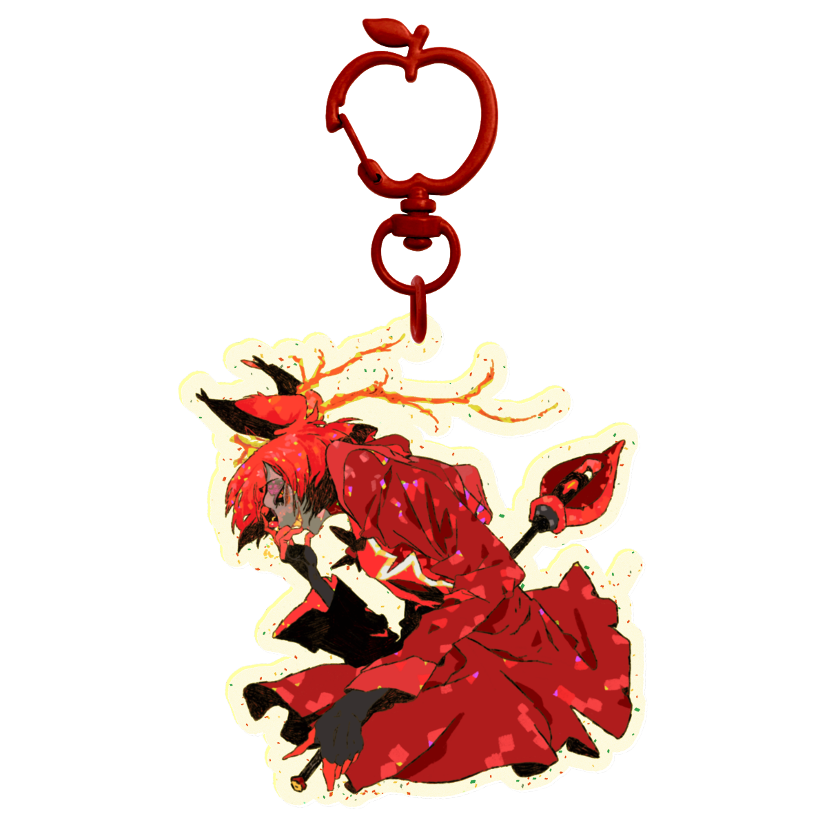 👹 🏨: alastor | 2.75" glitter color charm