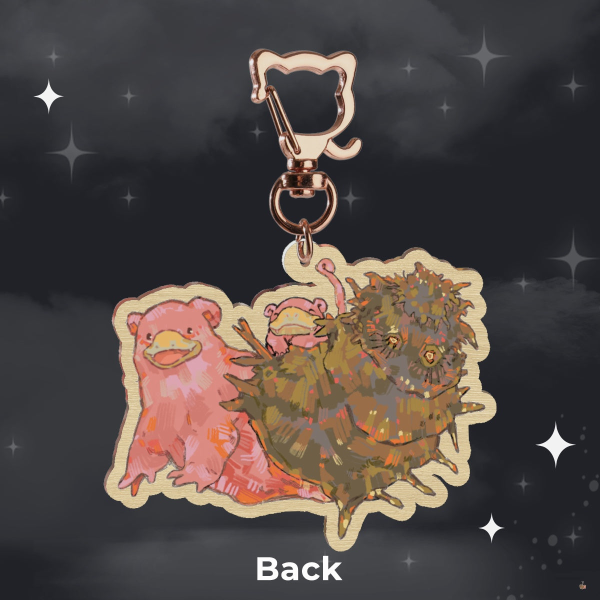 🪩: sazae oni | 2.75" wood charm