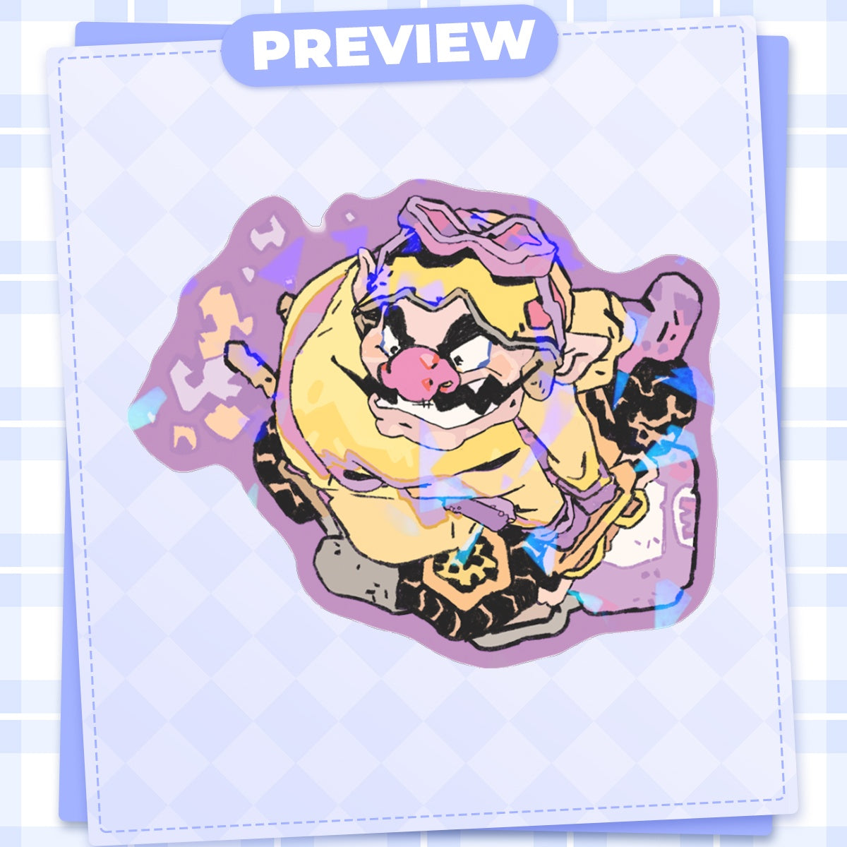 🏎️ : yellow mushroom man | 3x3" sticker