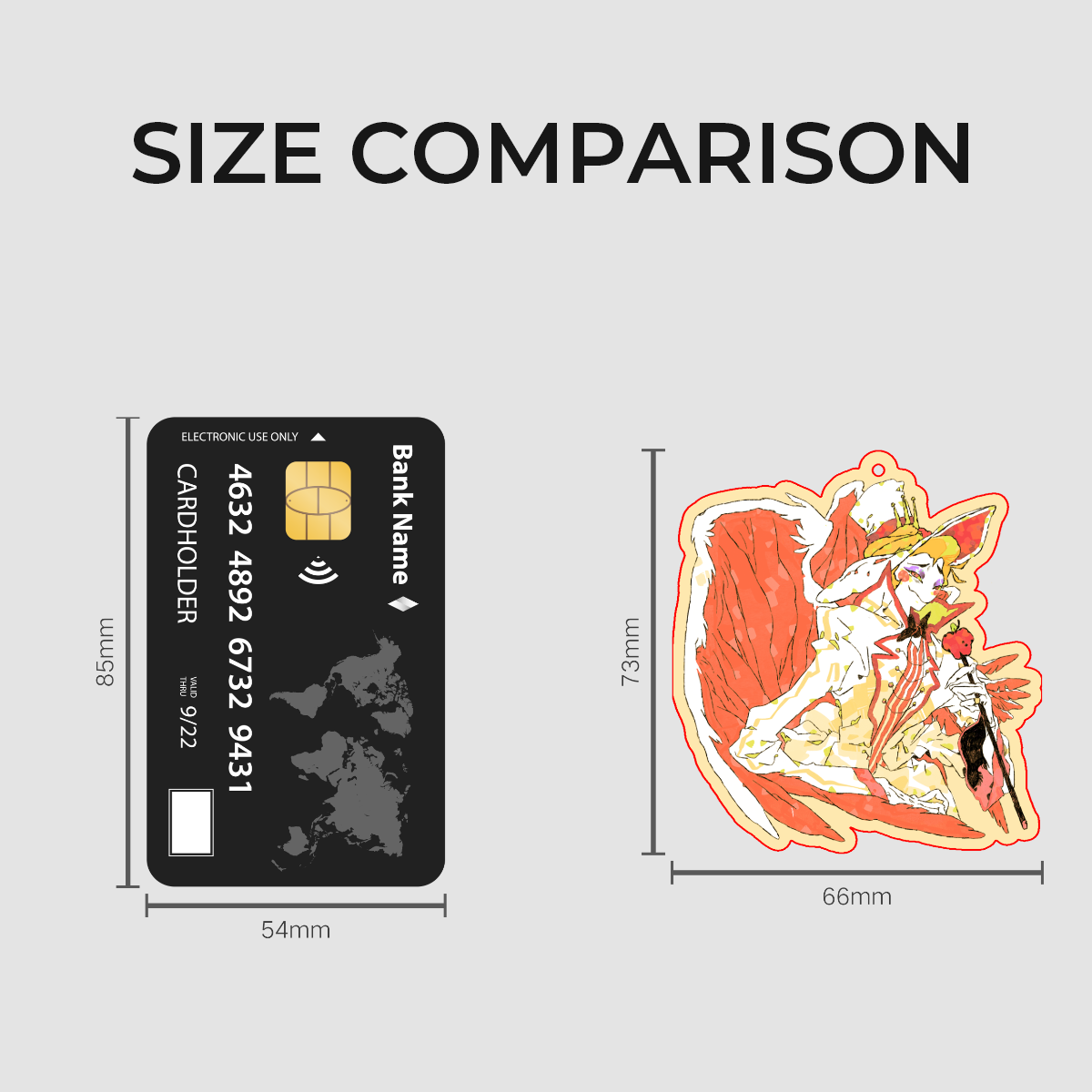 👹 🏨: lucifer | 2.75" glitter color charm