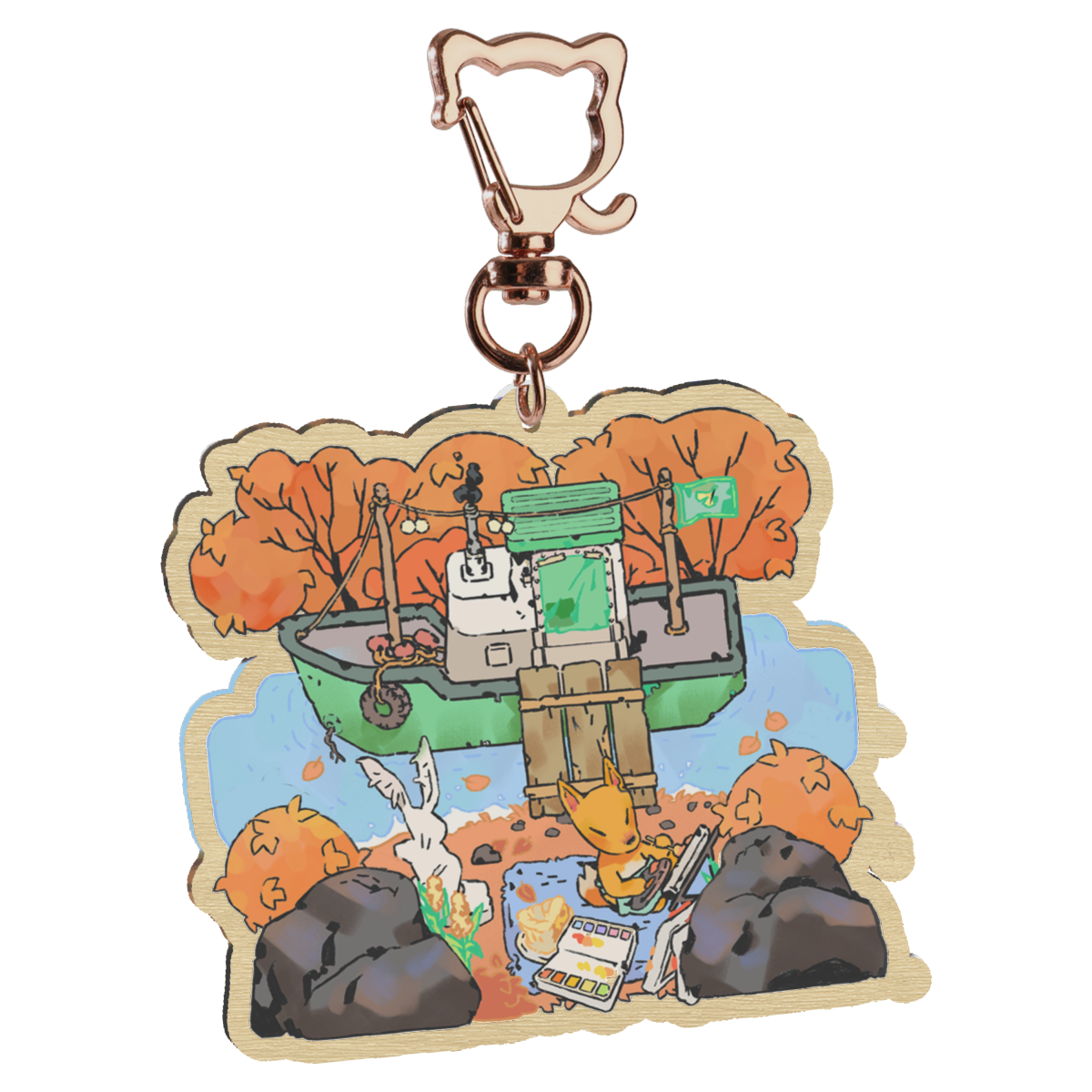 ac: redd | 2.75" wood charm