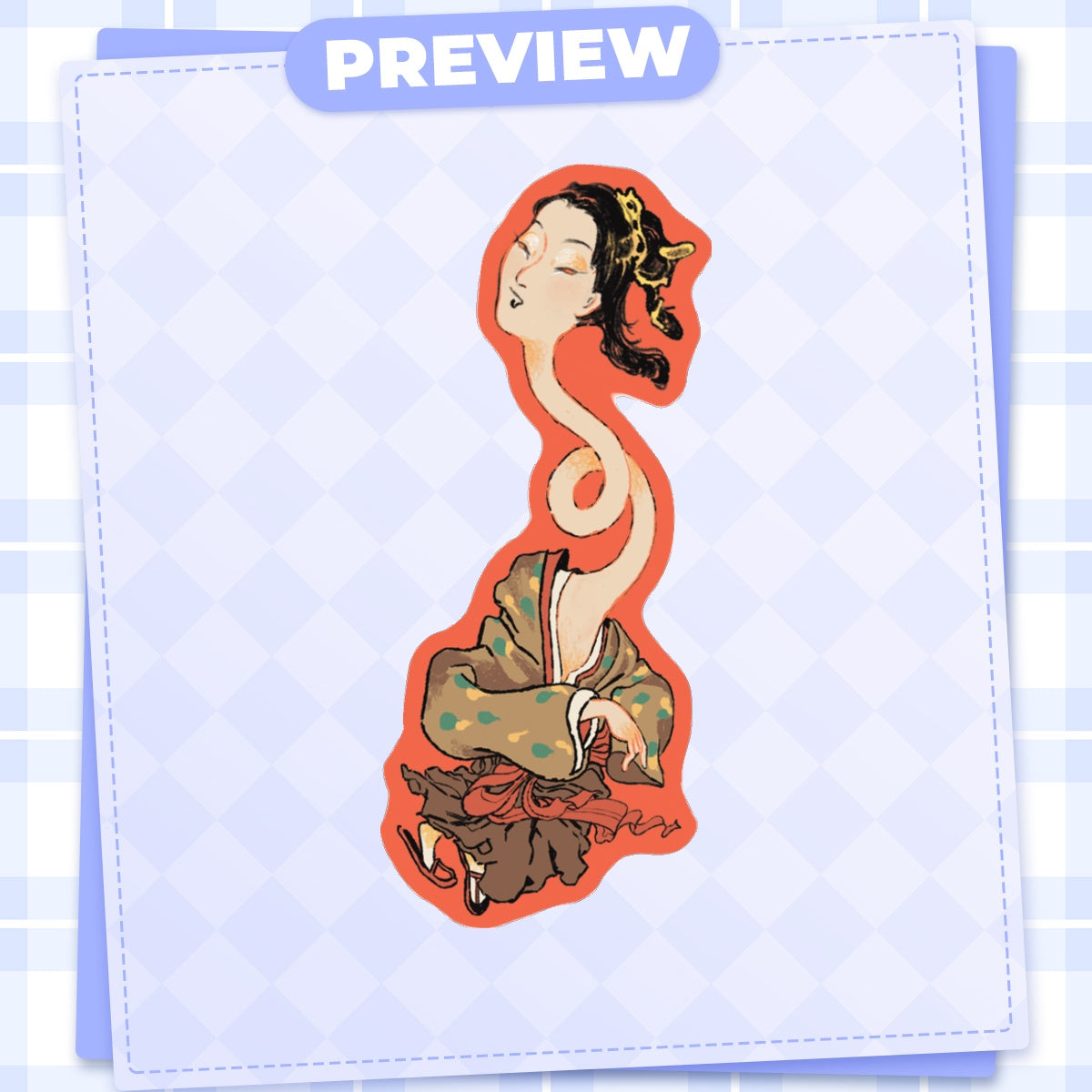 youkai: woman | 3" sticker