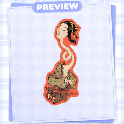 youkai: woman | 3" sticker