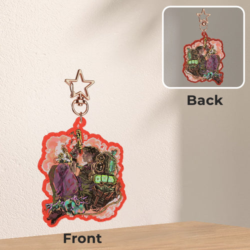 Arcane: Sevika | 7cm glitter colour-edge charm