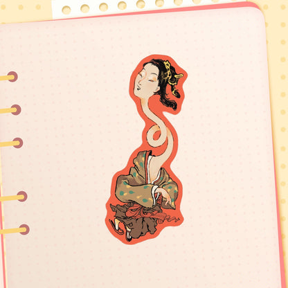 youkai: woman | 3" sticker