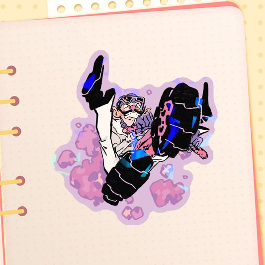 🏎️ : purple mushroom man | 3x3" sticker