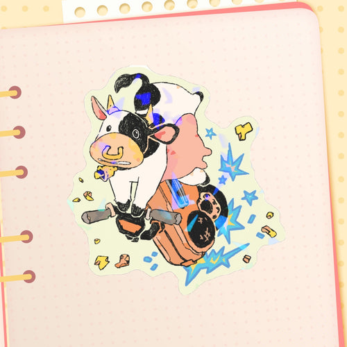 Mario: Cow | 3x3" sticker