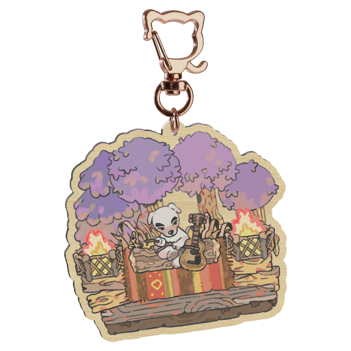 ac: kk slider | 2.75" wood charm