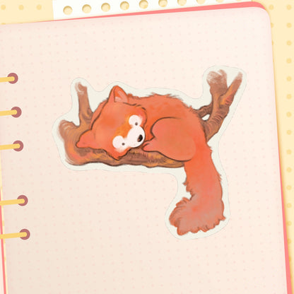 🦊: red panda | 3" sticker