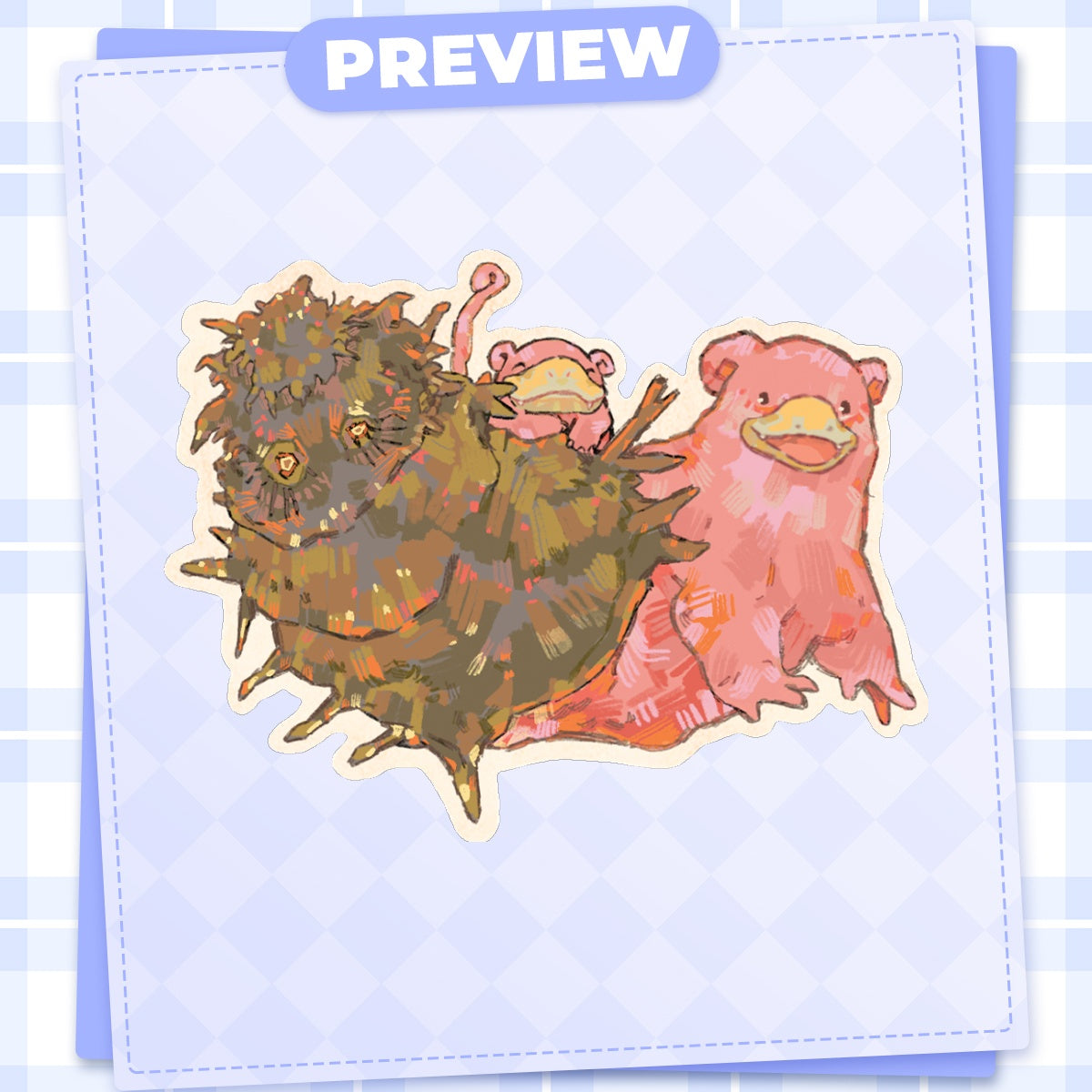 Pokemon: Slowbro | 3x3" sticker