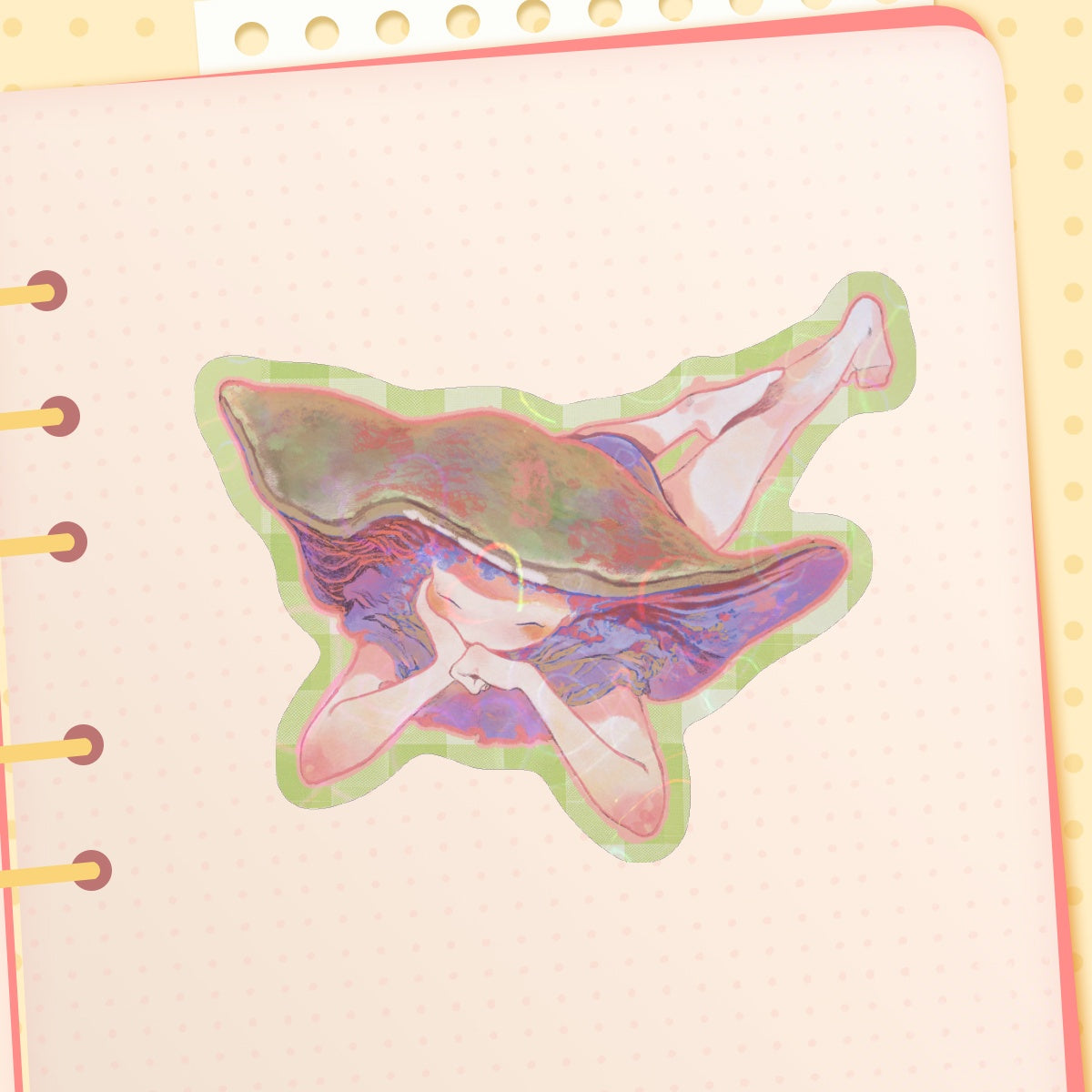 🍄: purple mushroom | 3" sticker