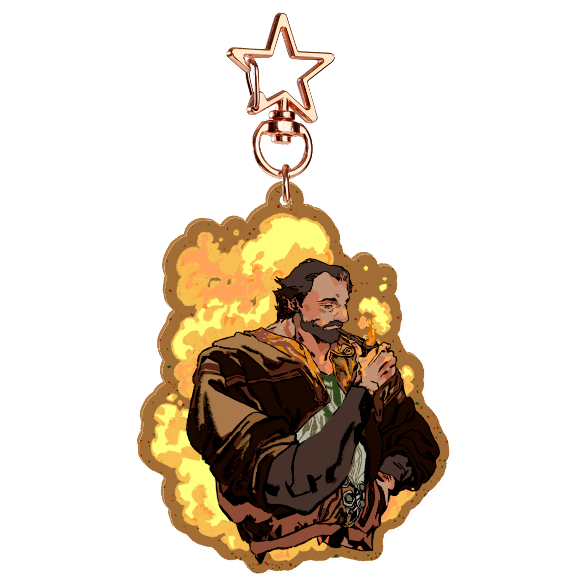 Arcane: Vander | 7cm glitter colour-edge charm