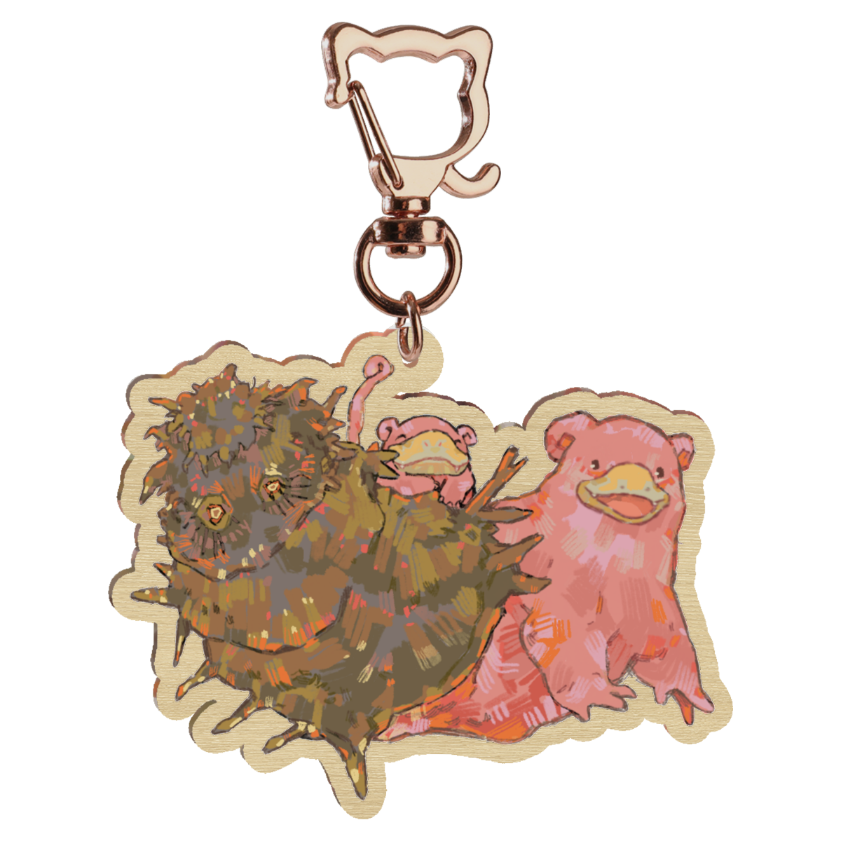 🪩: sazae oni | 2.75" wood charm