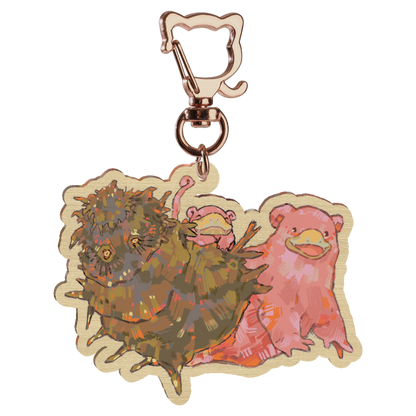🪩: sazae oni | 2.75" wood charm