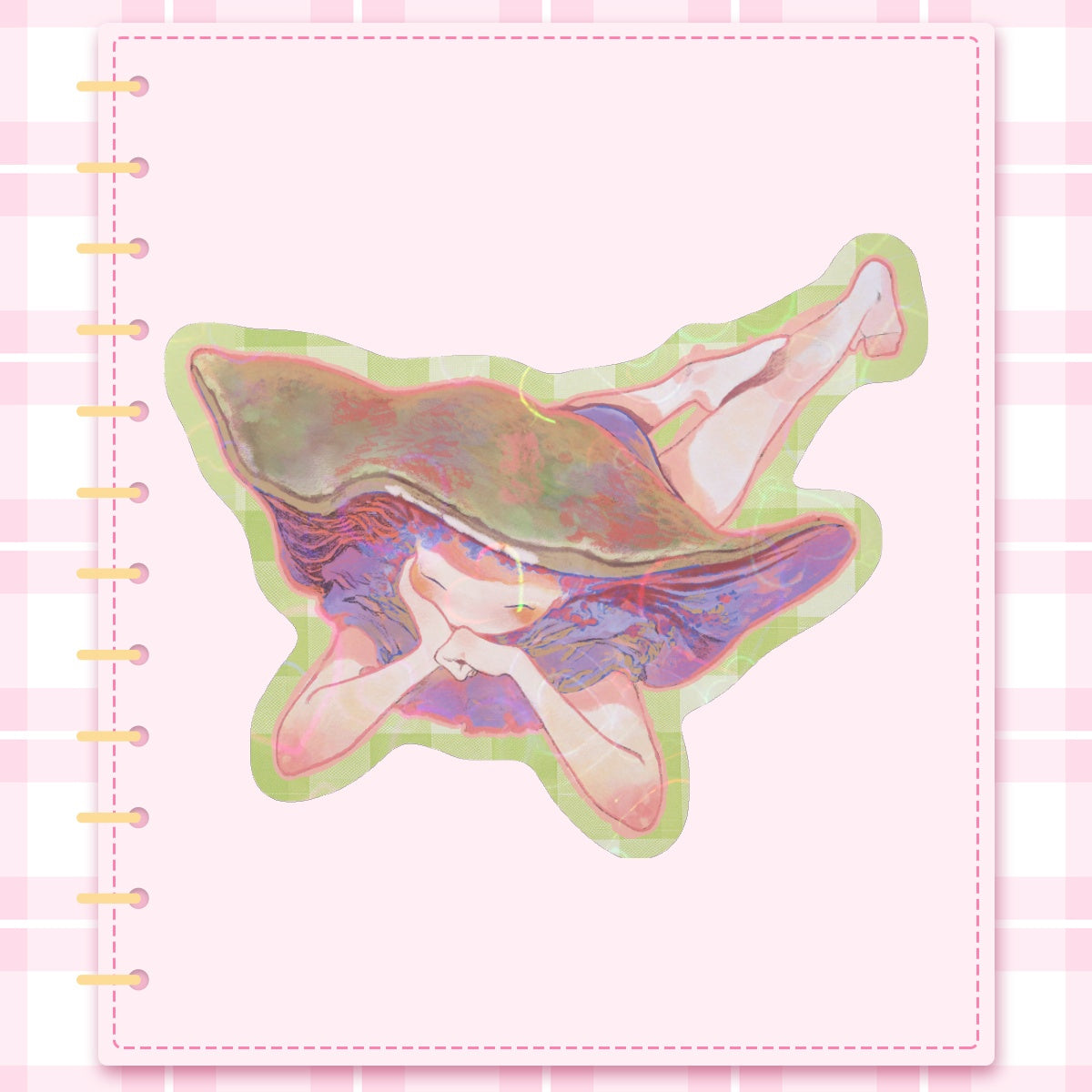 🍄: purple mushroom | 3" sticker