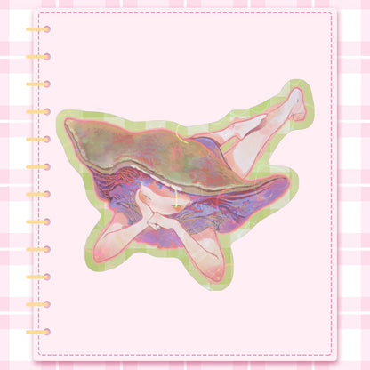 🍄: purple mushroom | 3" sticker