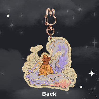 🪩: kyubi no kitsune | 2.75" wood charm