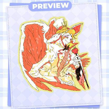 👹 🏨: lucifer | 3" sticker