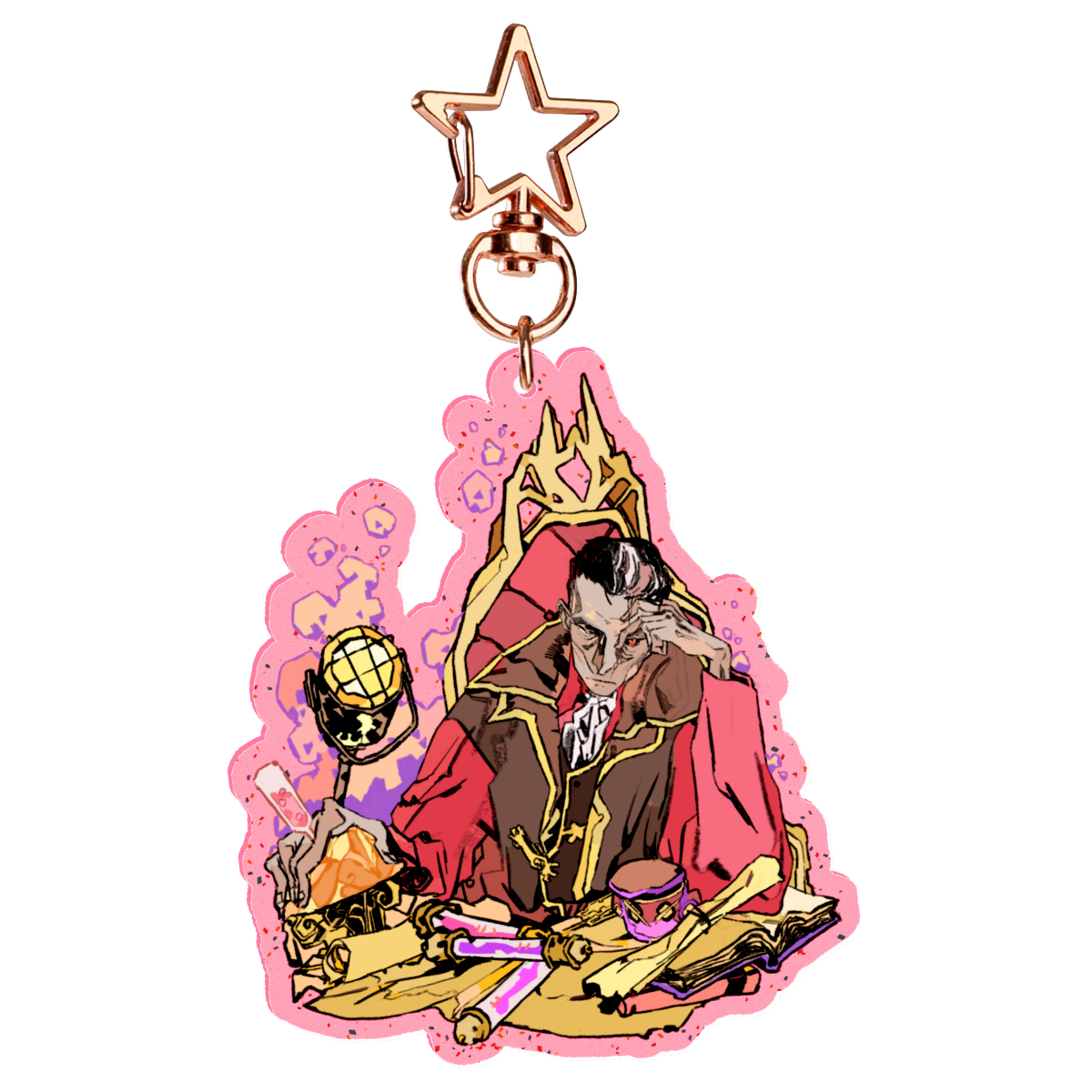 Arcane: Silco | 7cm glitter colour-edge charm
