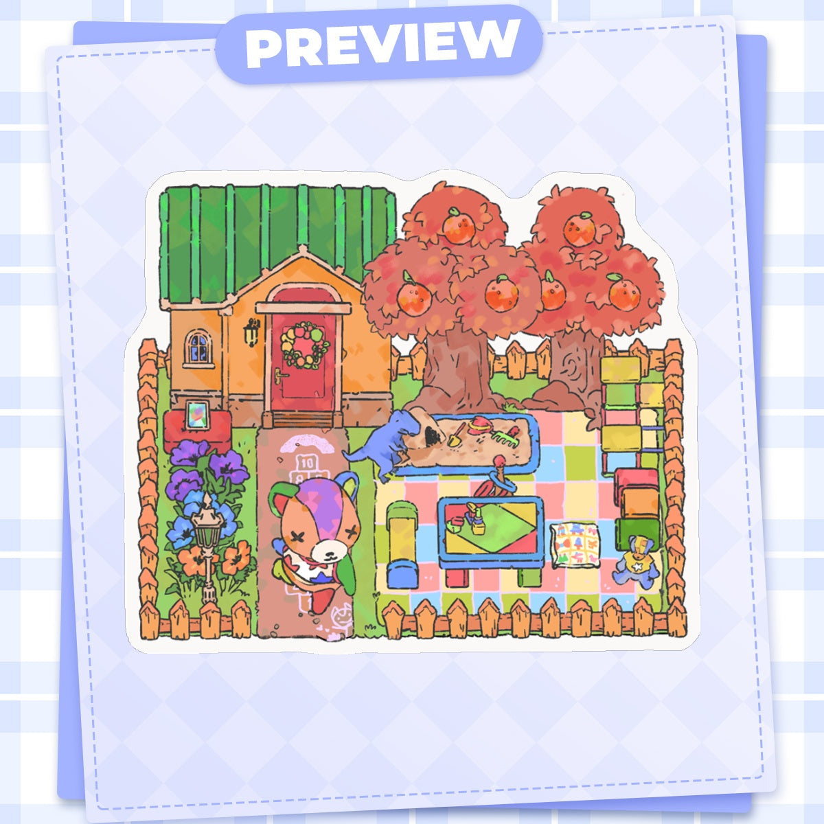 ac: stitches | 3" sticker