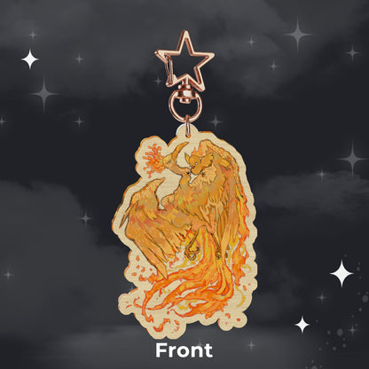 🪩: suzaku | 2.75" wood charm