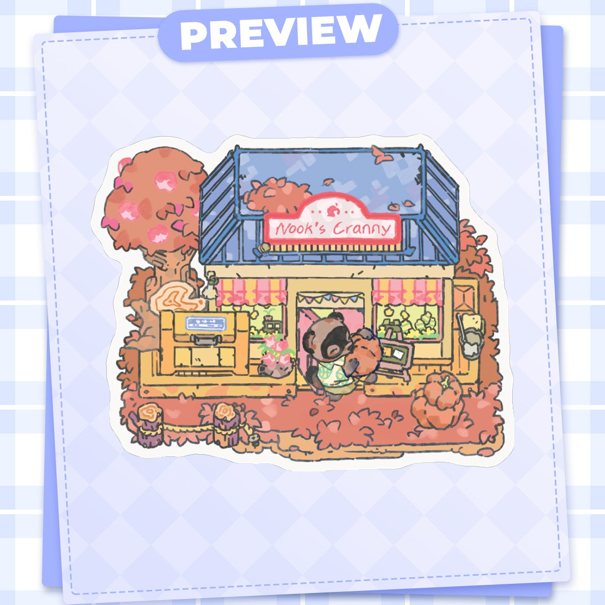 ac: tom nook | 3" sticker