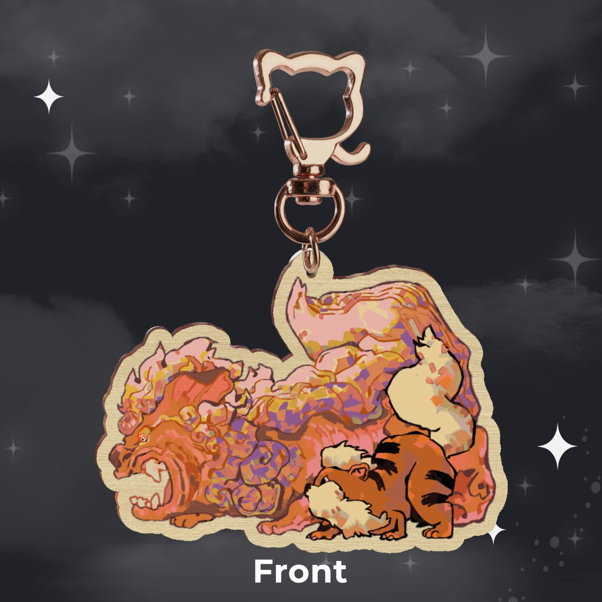🪩: komainu | 2.75" wood charm