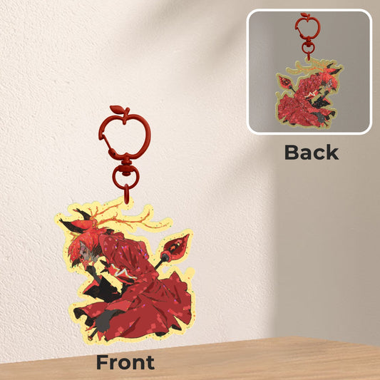 👹 🏨: alastor | 2.75" glitter color charm