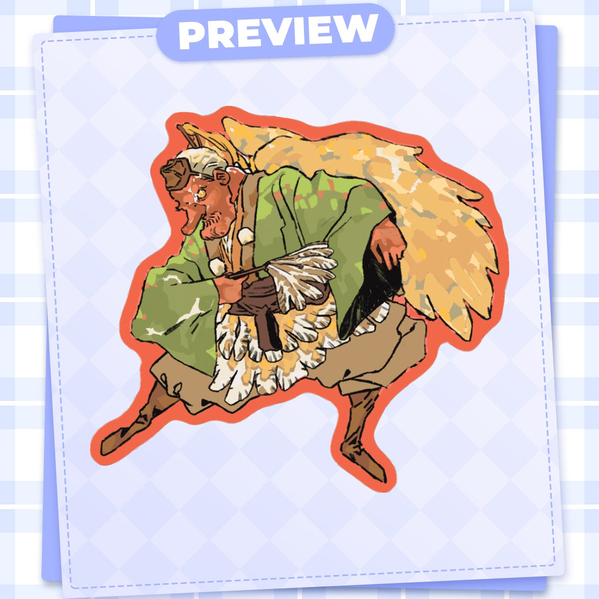 youkai: tengu | 3" sticker