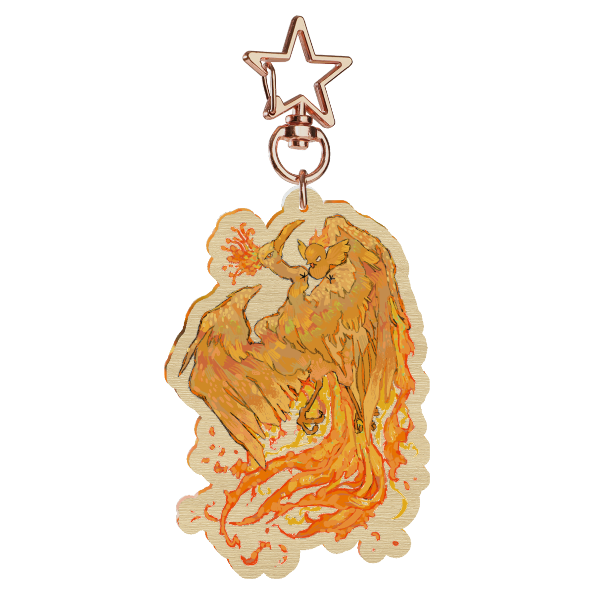 🪩: suzaku | 2.75" wood charm