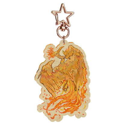 🪩: suzaku | 2.75" wood charm