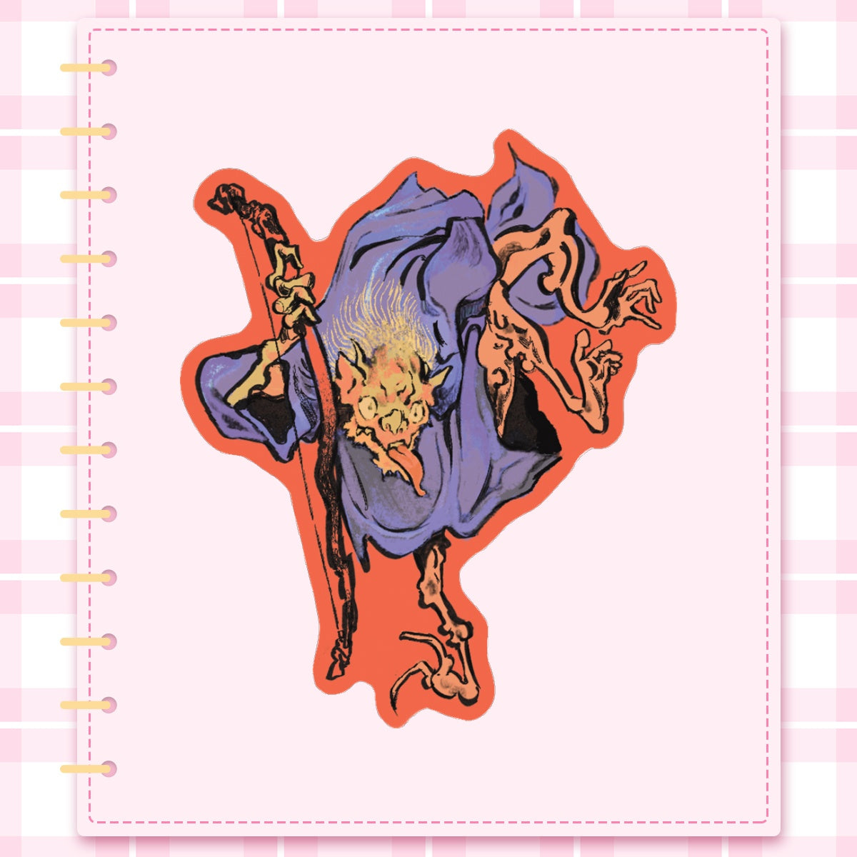 youkai: oni | 3" sticker