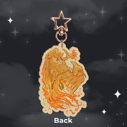 🪩: suzaku | 2.75" wood charm
